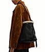 COACH Shearling Bleecker Bucket Bag, Color:Black - Image 6