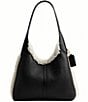 COACH Shearling Brooklyn Shoulder Bag 28, Color:Black - Image 1