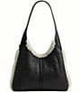 COACH Shearling Brooklyn Shoulder Bag 28, Color:Black - Image 2