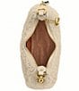 COACH Shearling Jonie Convertible Clutch, Color:Beige - Image 3