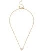 COACH Signature Butterfly Short Pendant Necklace, Color:White/Gold - Image 2