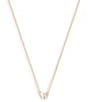 COACH Signature Butterfly Short Pendant Necklace, Color:White/Gold - Image 1