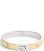 COACH Signature C Bangle Bracelet, Color:Two Tone - Image 2