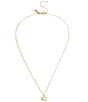 COACH Signature C Charm Starter Necklace, Color:Gold - Image 2