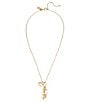 COACH Signature C Charm Starter Necklace, Color:Gold - Image 3