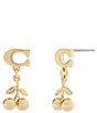 COACH Signature C Cherry Drop Earrings - Image 1