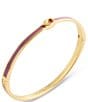 COACH Signature C Enamel Bangle Bracelet, Color:Light Pink/Gold - Image 2