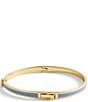 COACH Signature C Enamel Bangle Bracelet, Color:Blue/Gold - Image 4