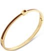 COACH Signature C Enamel Bangle Bracelet, Color:Brown/Gold - Image 2