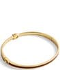 COACH Signature C Enamel Bangle Bracelet, Color:Brown/Gold - Image 3