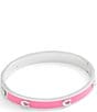 COACH Signature C Enamel Bangle Bracelet, Color:Pink/Silver - Image 4