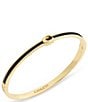 COACH Signature C Enamel Boxed Bangle Bracelet, Color:Black/Gold - Image 1