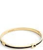 COACH Signature C Enamel Boxed Bangle Bracelet, Color:Black/Gold - Image 2