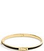 COACH Signature C Enamel Boxed Bangle Bracelet, Color:Black/Gold - Image 5