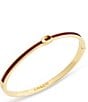 COACH Signature C Enamel Boxed Bangle Bracelet, Color:Red/Gold - Image 1