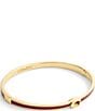 COACH Signature C Enamel Boxed Bangle Bracelet, Color:Red/Gold - Image 2