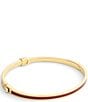 COACH Signature C Enamel Boxed Bangle Bracelet, Color:Red/Gold - Image 3