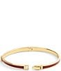COACH Signature C Enamel Boxed Bangle Bracelet, Color:Red/Gold - Image 4