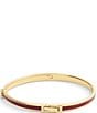 COACH Signature C Enamel Boxed Bangle Bracelet, Color:Red/Gold - Image 5