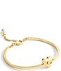 COACH Signature C Heart Pearl Flexible Bangle Bracelet, Color:Shiny Gold - Image 1