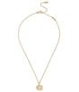 COACH Signature C Lucite Short Pendant Necklace, Color:Shiny Gold - Image 2