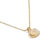 COACH Signature C Lucite Short Pendant Necklace, Color:Shiny Gold - Image 3