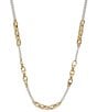 COACH Signature C Mixed Chain Collar Necklace, Color:Two Tone - Image 1