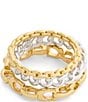 COACH Signature C Mixed Chain Stacked Ring Set - Image 1