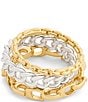 COACH Signature C Mixed Chain Stacked Ring Set - Image 3