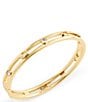 COACH Signature C Open Hinge Bangle Bracelet, Color:Shiny Gold - Image 2