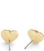 COACH Signature C Pave Boxed Heart Stud Earrings, Color:Crystal/Gold - Image 3