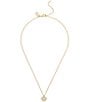 COACH Signature C Pave Short Heart Pendant Necklace, Color:Crystal/Gold - Image 2