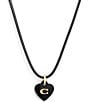 COACH Signature C Resin Heart Short Pendant Necklace - Image 5