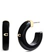 COACH Signature C Resin Hoop Earrings - Image 4