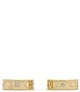 COACH Signature C Stone Huggie Hoop Earrings - Image 3