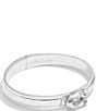 Color:Silver - Image 1 - Signature C Tabby Bangle Bracelet
