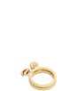 COACH Signature C Tea Rose Charm Duo Stacked Ring Set - Image 2