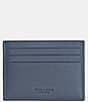 COACH Signature Canvas Jacquard/Refined Calfskin Leather Refined Card Case, Color:Washed Chambray - Image 2