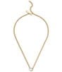 COACH Signature Carabiner Heart Short Pendant Necklace, Color:Two Tone - Image 2