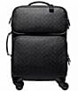 Color:Charcoal - Image 1 - Coach Signature Coated Canvas Cordura/Refined Calfskin Leather Wheeled Carry-On