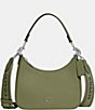 Color:Moss - Image 1 - Signature Coated Canvas Silver Zip Crossbody Shoulder Bag