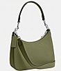 Color:Moss - Image 2 - Signature Coated Canvas Silver Zip Crossbody Shoulder Bag