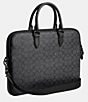 COACH Signature Coated Canvas Slim Briefcase, Color:Charcoal Signature - Image 3