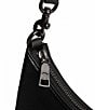 COACH Signature Coated Canvas Solid Black Crossbody Shoulder Bag, Color:Black - Image 5