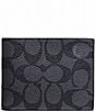 COACH Signature Coated Canvas/Leather Slim Billfold Wallet, Color:Charcoal/Black - Image 1