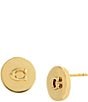 COACH Signature Coin Stud Earrings - Image 1
