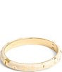Color:White/Gold - Image 1 - Signature Daisy Enamel Bangle Bracelet