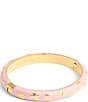 Color:Light Pink - Image 1 - Signature Daisy Enamel Bangle Bracelet