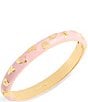 Color:Light Pink - Image 2 - Signature Daisy Enamel Bangle Bracelet