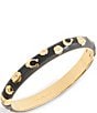 Color:Black/Gold - Image 2 - Signature Daisy Enamel Bangle Bracelet